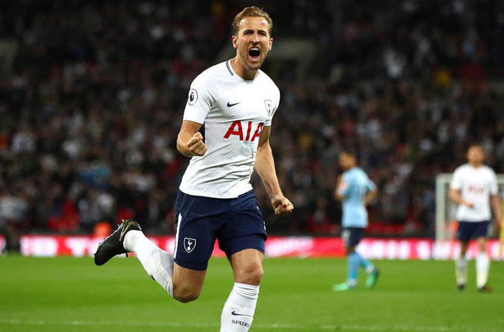 Harry Kane in action for Tottenham.