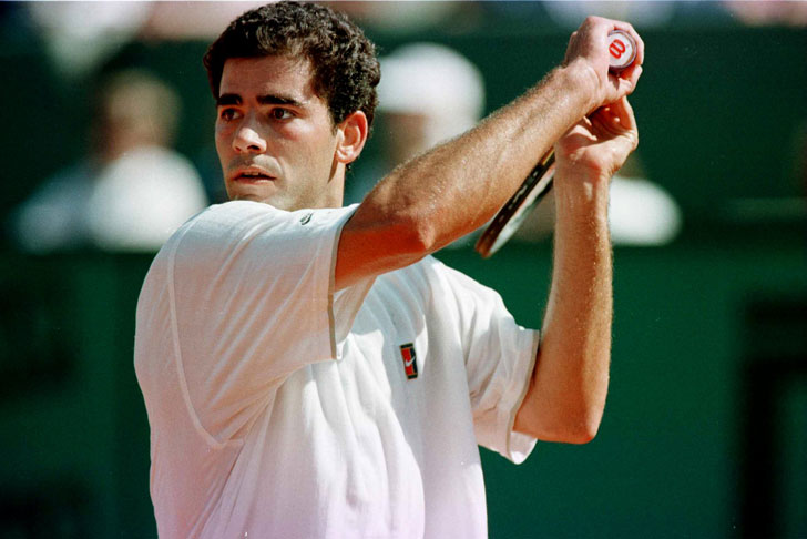 Pete Sampras in action